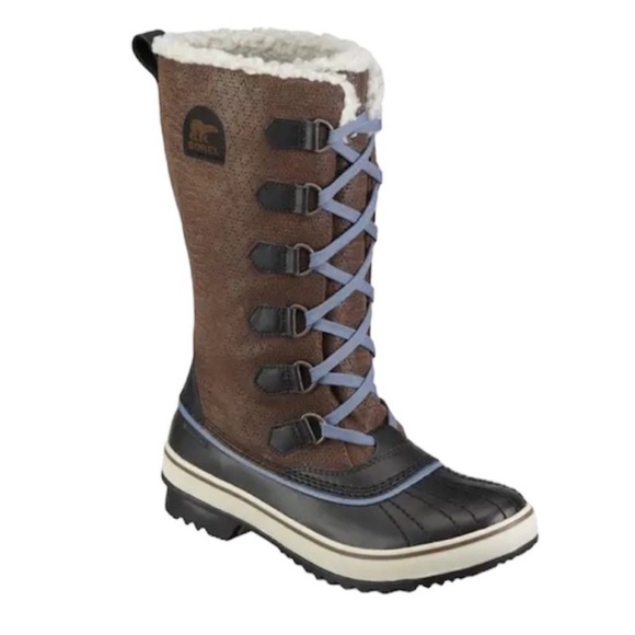 Sorel Shoes - Sorel Women's Tivoli High Brown & Black Lace-Up Winter Boots